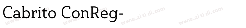 Cabrito ConReg字体转换